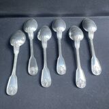 6 Christofle large shell table spoons