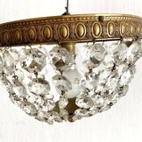 Old ceiling light with tassels and brass