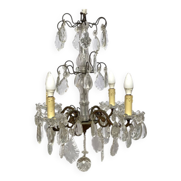 Lustre début XXème en cristal de bohème