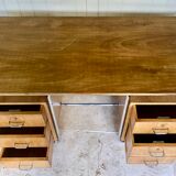Bauhaus desk in oak and chrome, 1930s