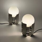 Pair of 70s Design Lamps 'BILIA' by Claudio Salocchi for Lumenform, 1970s