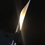 Vintage Floor Lamp • Flame • Stainless Steel • Space Age • 1970