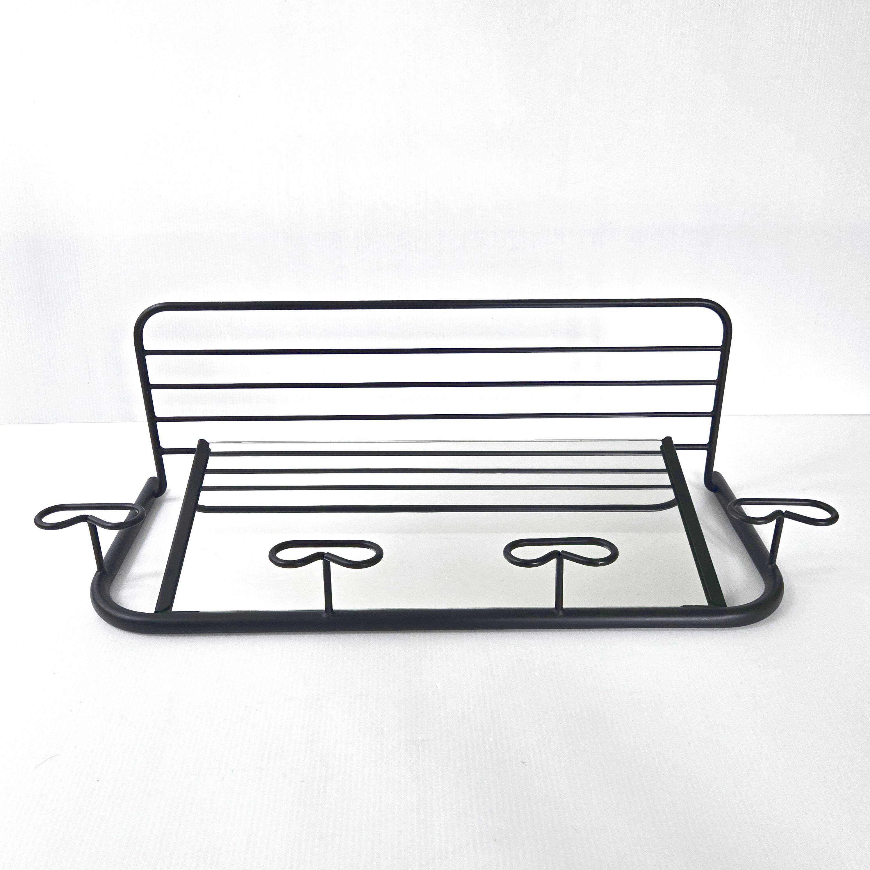 Vintage 1950s coat rack & mirror