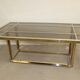 Dining table in chrome-plated steel and brass by Romeo Rega circa 1970