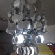 Vintage silver lozenge pendant light