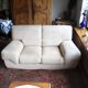 Two beige sofas