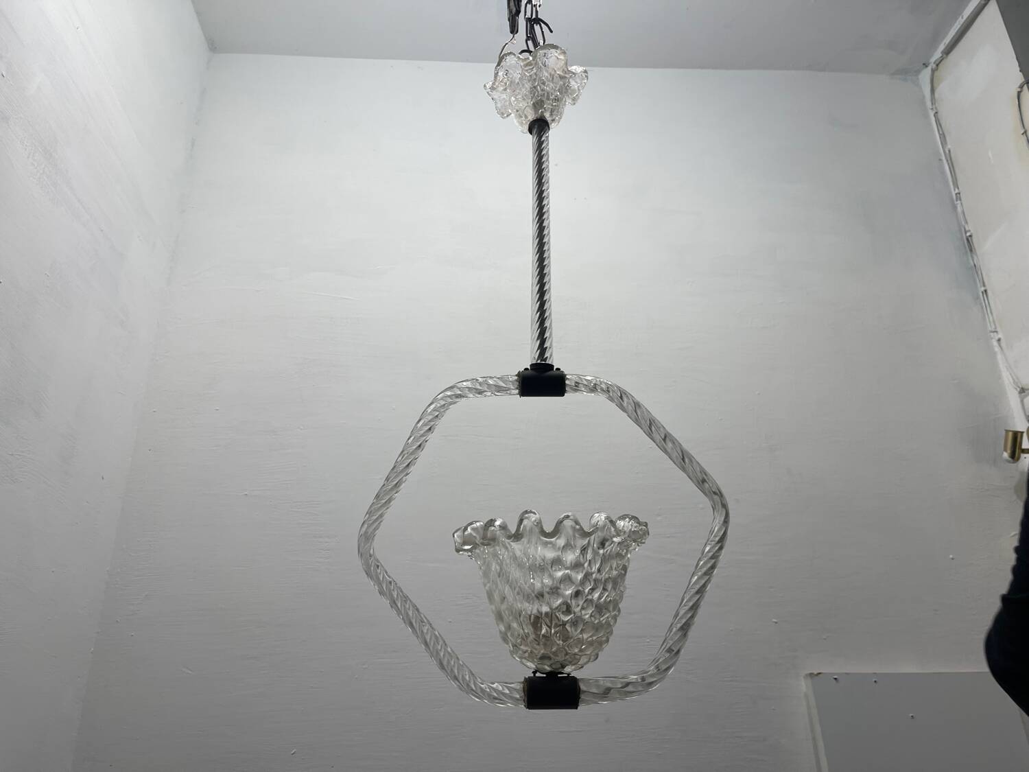 Murano Glass Light Pendant by Ercole Barovier 1940’s