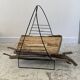 Magazine rack vintage log holder