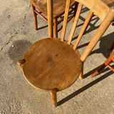 Lot de chaises vintage en bois