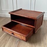 Roche-Bobois rattan bedside table