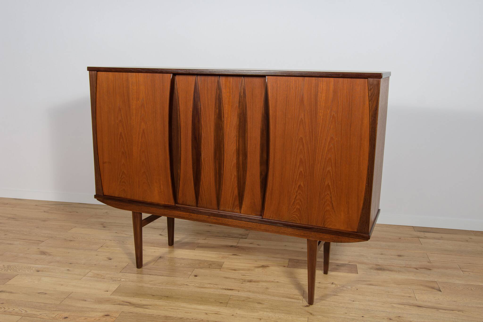 Mid-Century Teak Highboard, Denmark, 1960s