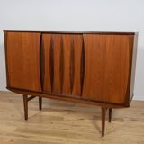 Mid-Century Teak Highboard, Denmark, 1960s