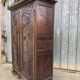 Antique Breton oak cabinet, richly carved
