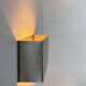 Vintage modernist wall lamp, folded metal, France 1970