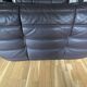 Togo corner sofa in Indiana Ink leather (2 two-seater benches and 1 corner piece)