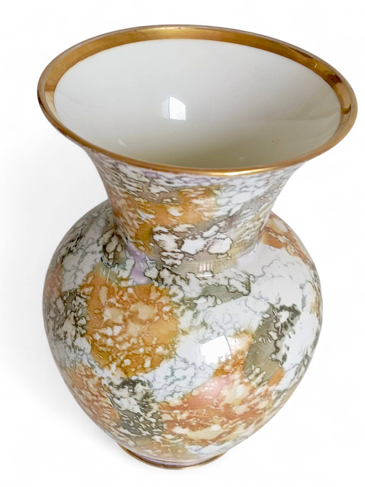 Mid-Century Modern Handmade Porcelain Vase by Hispania CH, 1970s