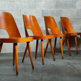 Suite of 4 chairs 515 by Oswald Haerdtl for TON