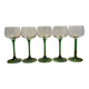 set of 5 dark green stemmed glasses Made in France Luminarc, 1970 - 16.5cm