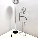 Chrome-Plated Metal Floor Lamp