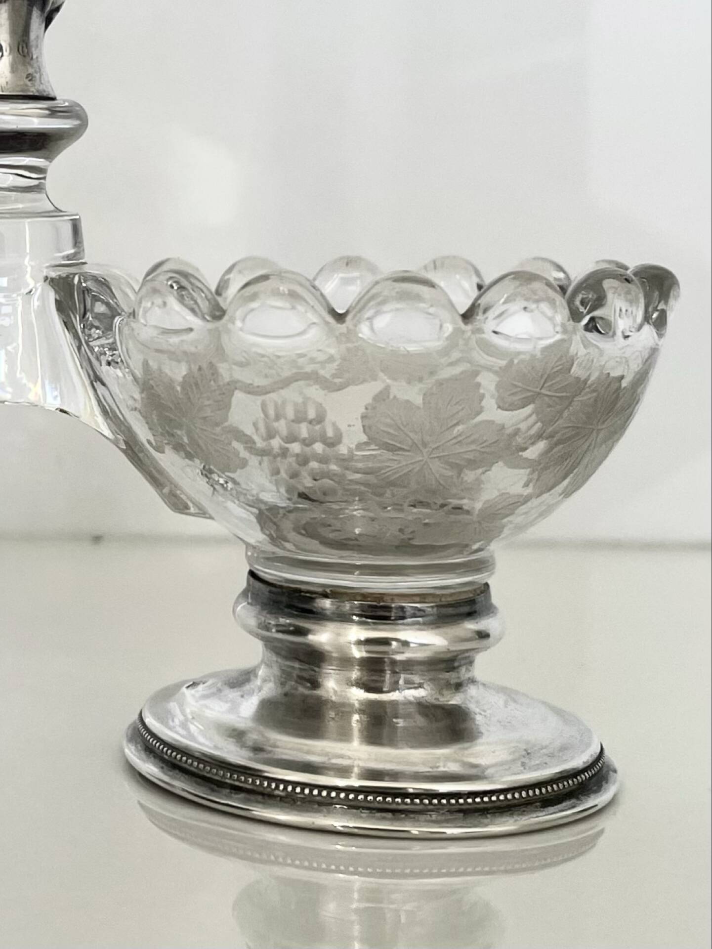 Saleron double argent massif, XIXe siècle, Napoléon III