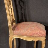 Pair of gilded wooden chairs