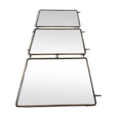 Metal triptych mirror from the 1950s