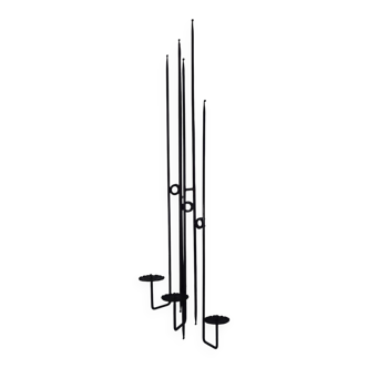 Brutalist German Iron Wall Candleholder, 1960s