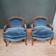 Paire de fauteuil bas de style Louis XV