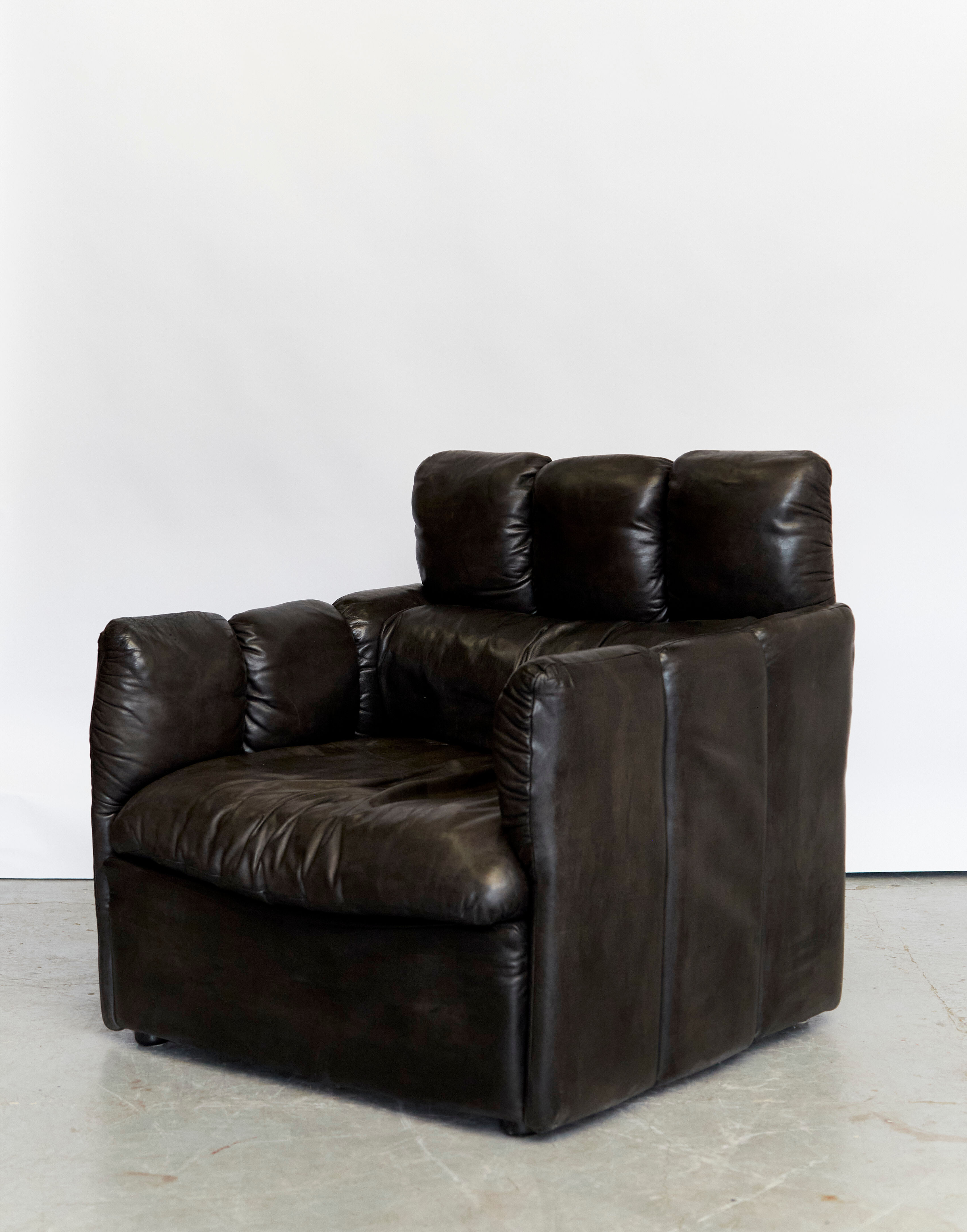 Vintage leather armchair custom-made Chancellor's Bungalow