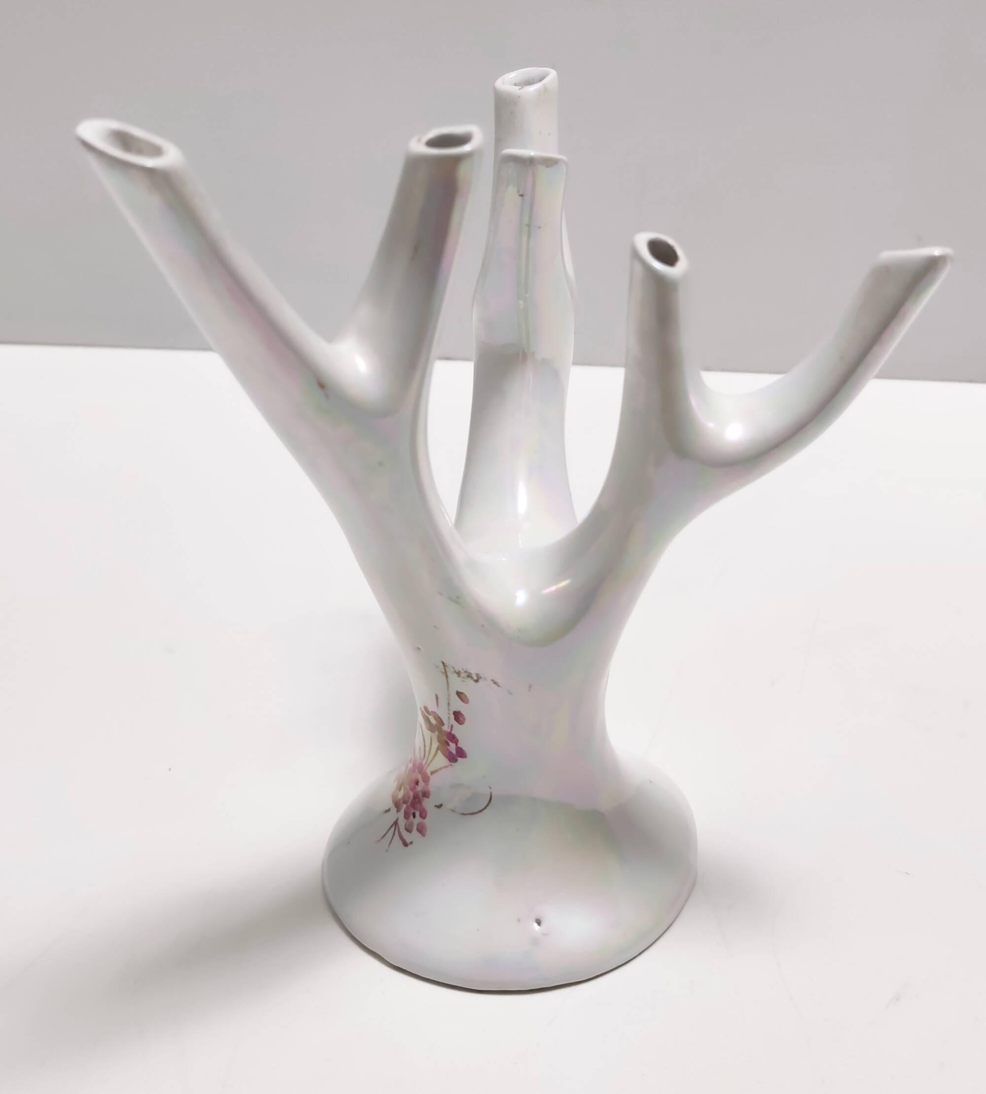 Branch-Shaped Glazed Ceramic Vase by Guido Andlovitz for Lavenia
