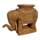 Elephant woven wicker side table 70s