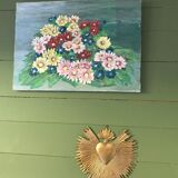 Oil on canvas small flowers