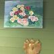 Oil on canvas small flowers