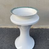 Green gingham hollow dish
