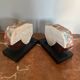 Pair of luxury art deco marble bookends