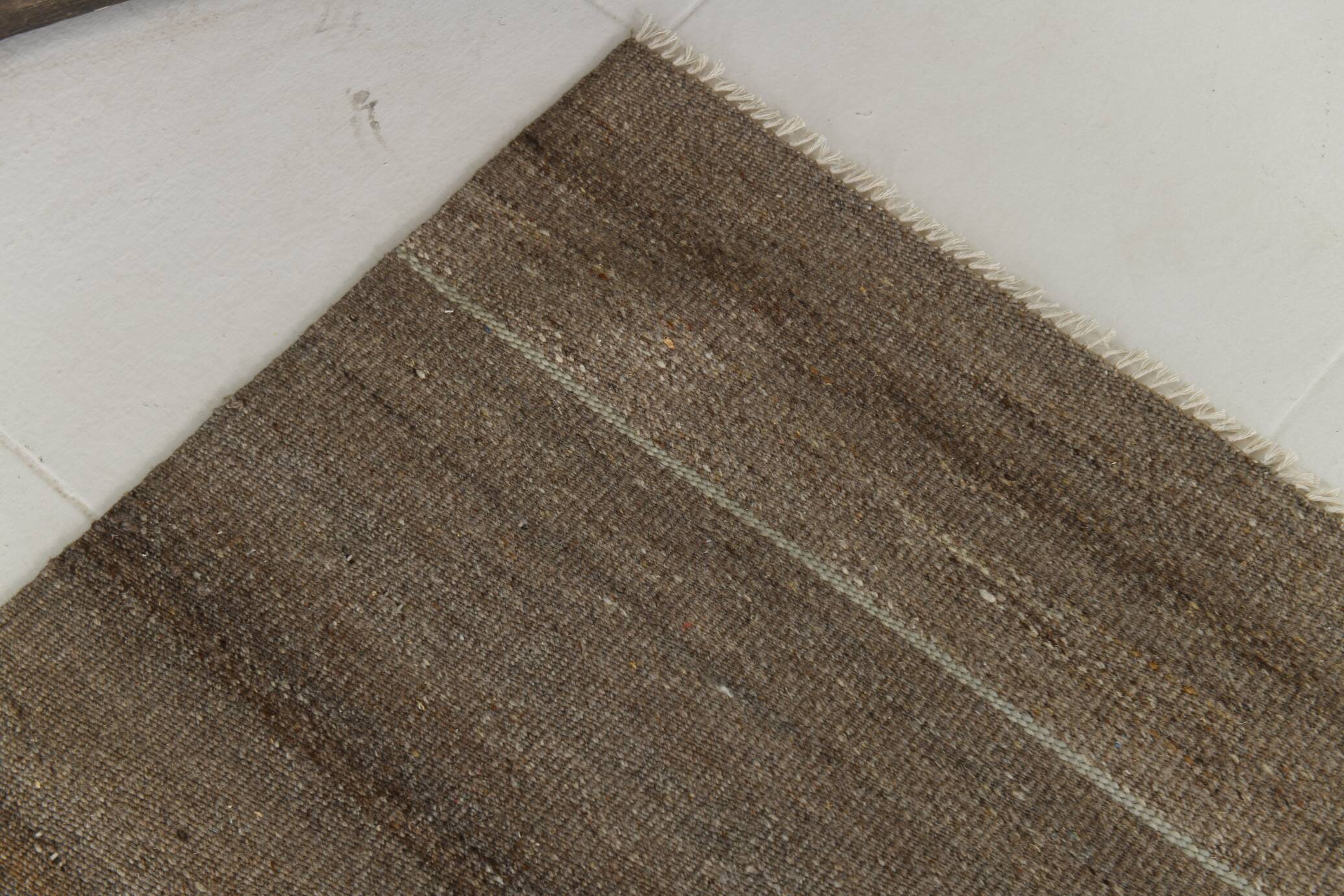 10x13 Turkish Brown & Bronze Handmade Kilim Rug, 303x386Cm