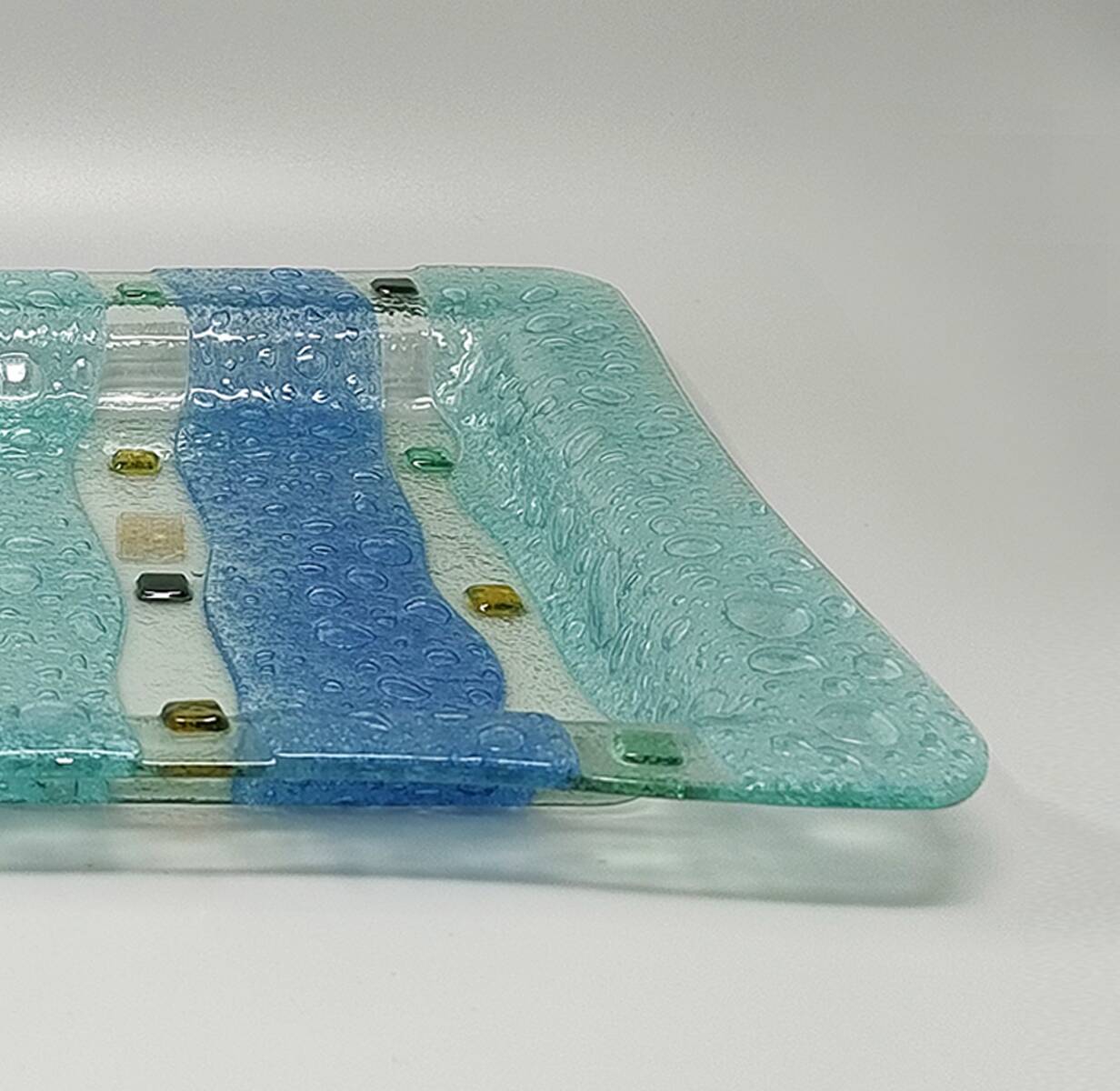 1970s Astonishing Tray By Albatros in Murano Glass. Made in Italy