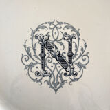 Round iron earth dish monogram “N” KG Lunéville