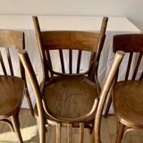 set of 6 bentwood bistro chairs from the 1950s