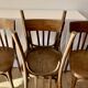ensemble de 6 chaises bistrot en bois courbé années 50