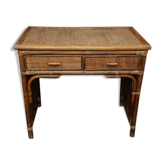Console table in vintage rattan 1960