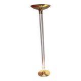 Acrylic and Brass Floor Lamp, Italy, 1970s