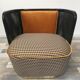 Fauteuil en bois cannage et velours