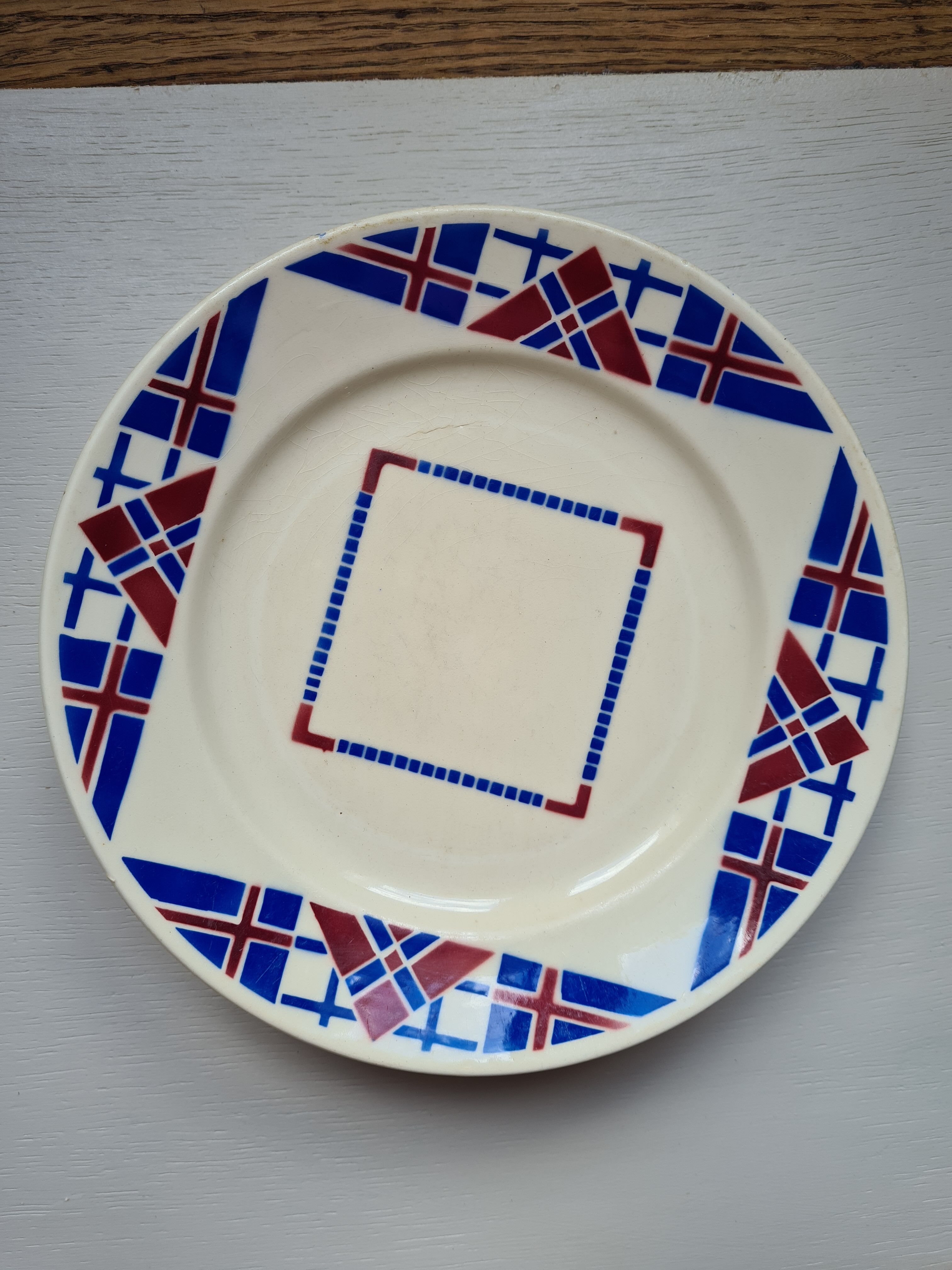 4 flat plates Faience from Lunéville