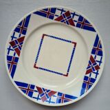 4 flat plates Faience from Lunéville