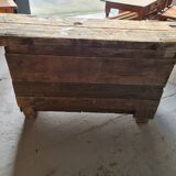 Old two-door fir workshop workbench