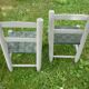 Wooden children's chair and seating in recycled air chamber