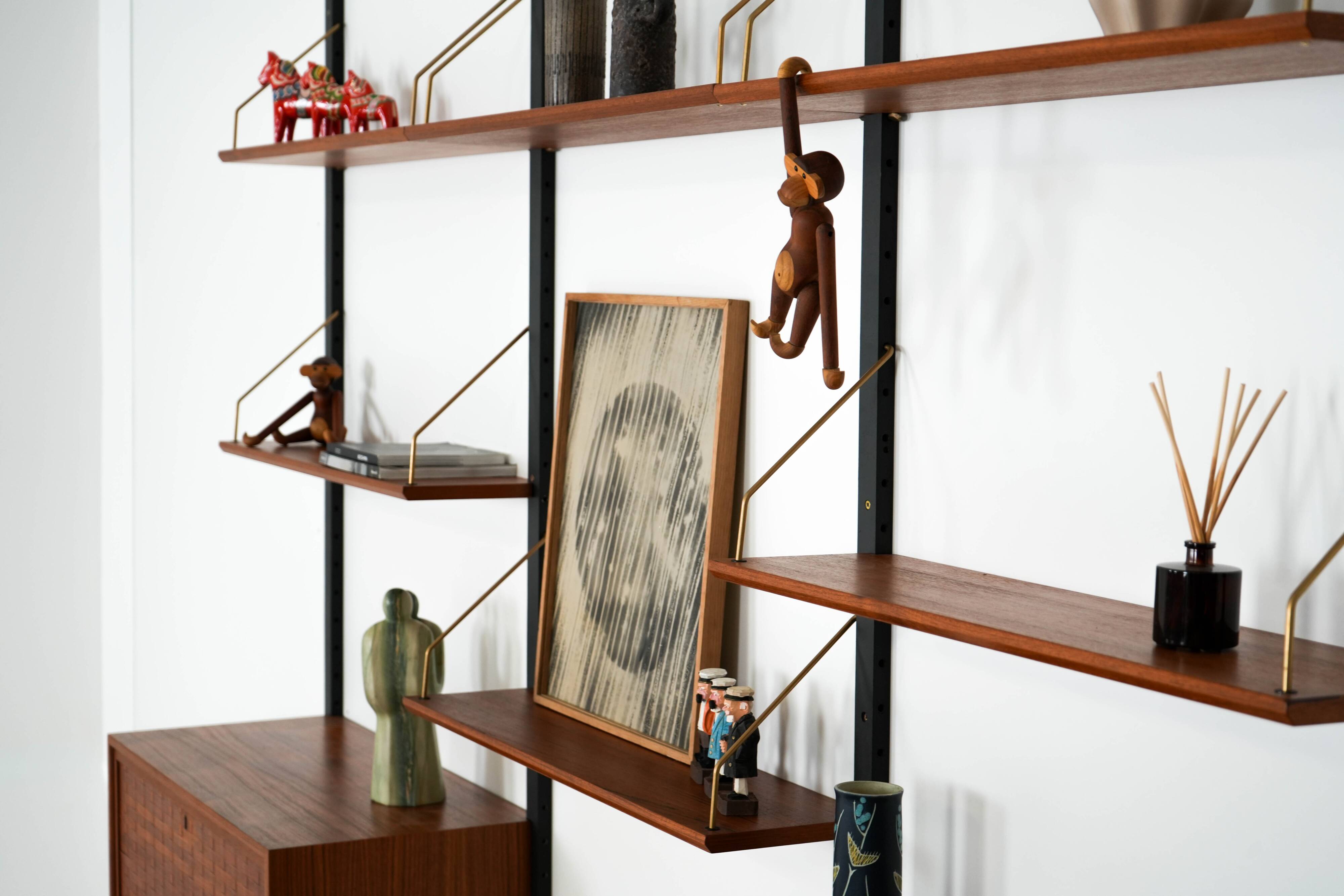 Teak modular shelving unit, Danish design, 1960s, designer: Poul Cadovius