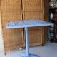 Old bistro table in cast iron and perforated metal, SIGHE Jeune Toulo