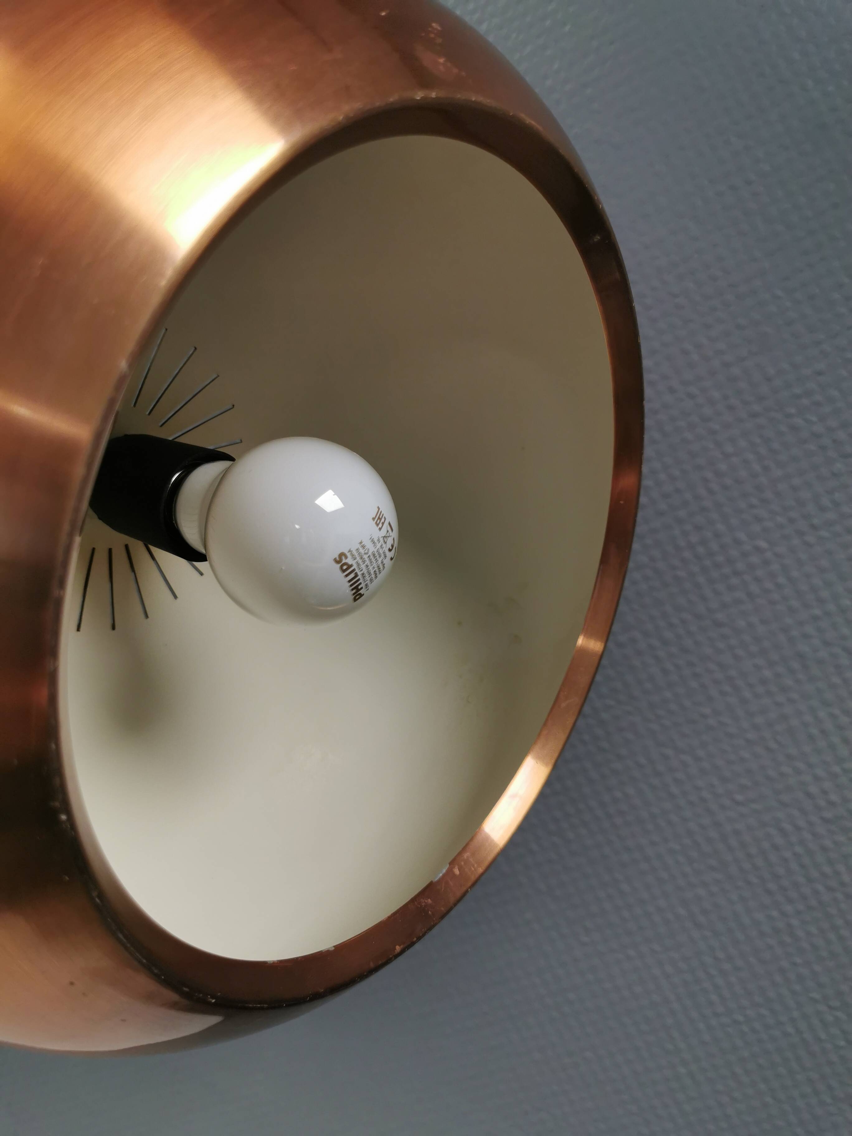 Top-class designer lamp model Medio in metal copper color